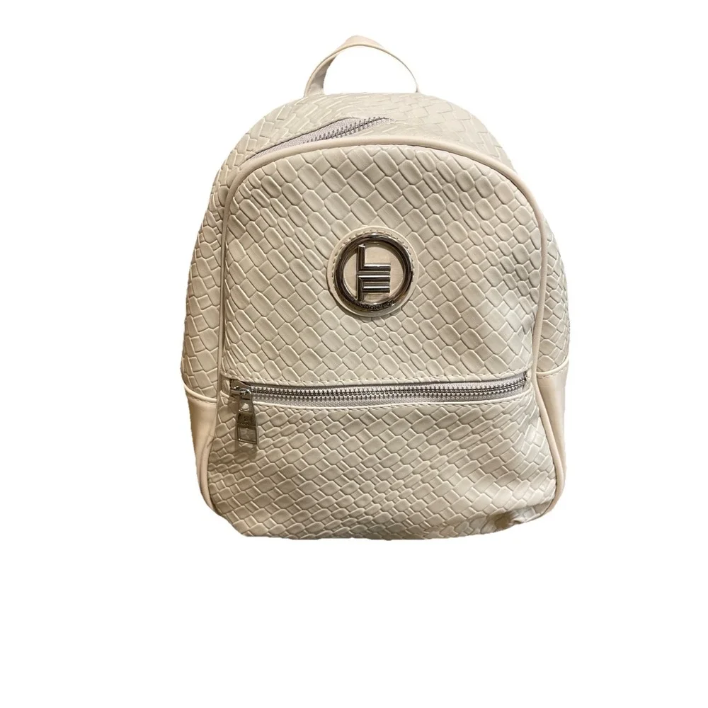 NWT London Fog Backpack Beige zipper front‎ pocket, Inside zipper & Slip pockets